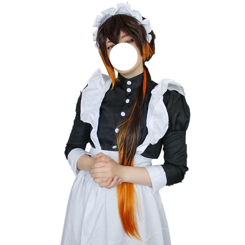 原神 鍾離 ブラウングラデーション ロングコスプレウィッグ - 画像 (6)