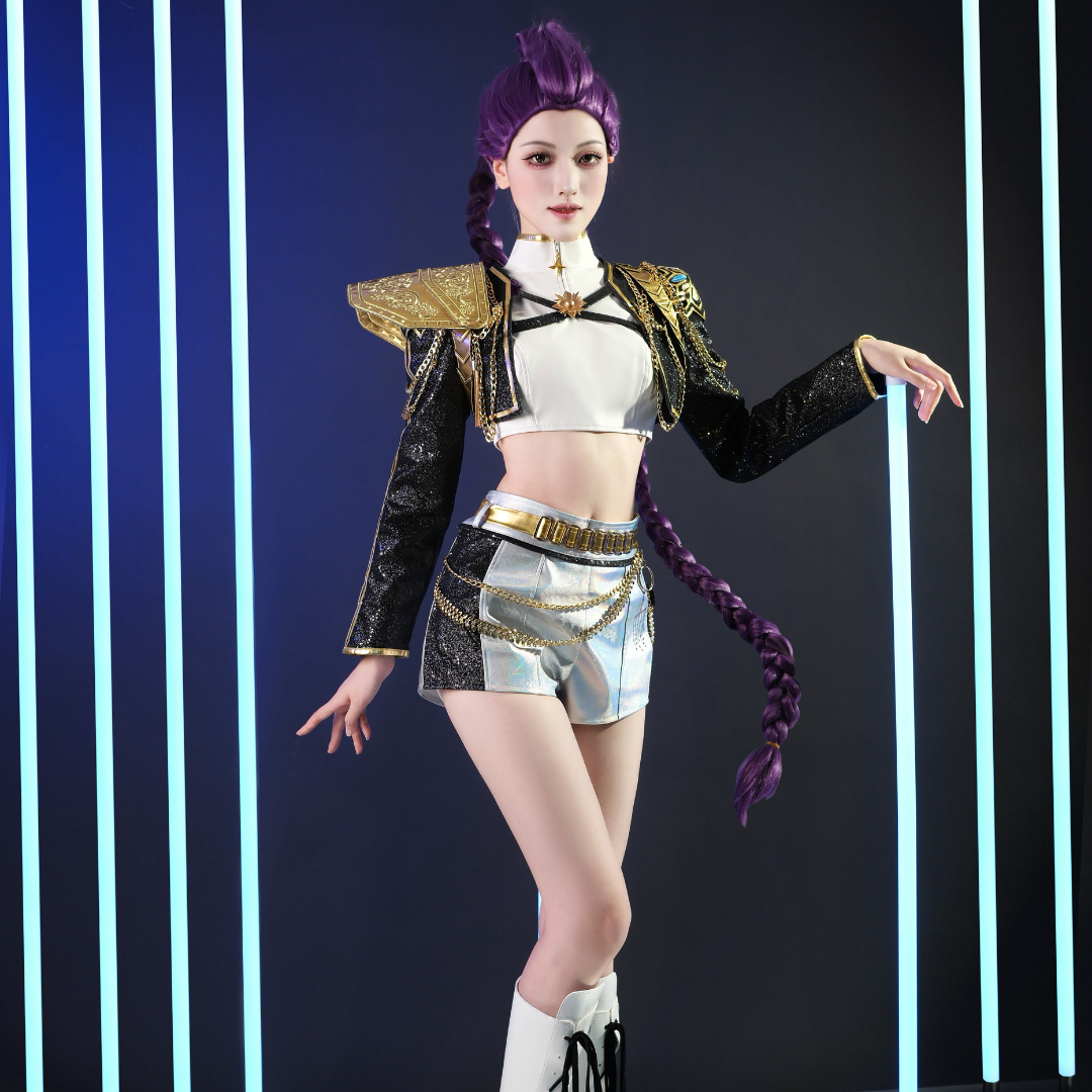 K-POP ガールズ ゴールド ルミ コスプレ衣装 - 画像 (2)