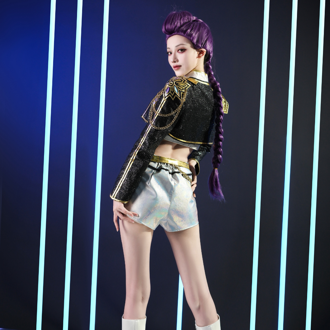K-POP ガールズ ゴールド ルミ コスプレ衣装 - 画像 (3)