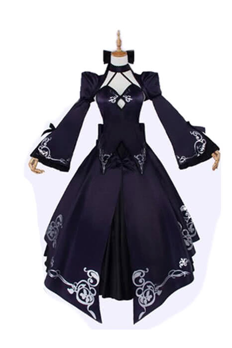 Fate セイバーオルタ 女性用イブニングドレス コスプレ衣装 - 画像 (4)