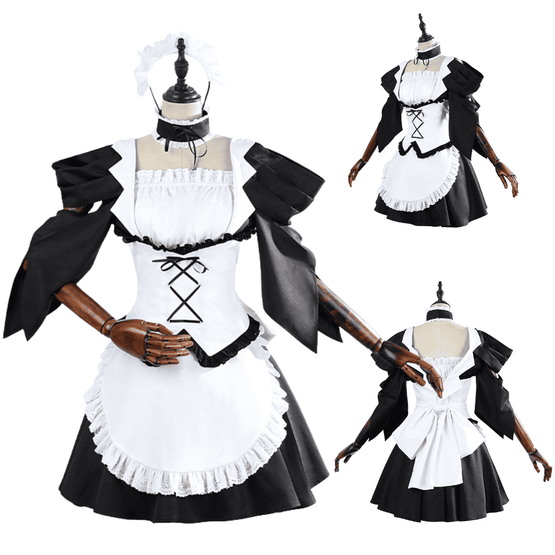 会長はメイド様! 白黒メイド服 コスプレ衣装