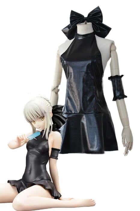 Fate/stanight ホロウ セイバー ブラックドレス アニメコスプレ衣装