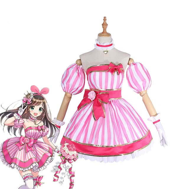 ユーチューバー キズナアイ ピンクドレス コスプレ衣装 販売
