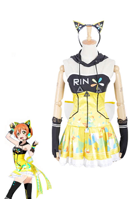 ラブライブ! ゲーム 覚醒 星空凛 コスプレ衣装 イエロードレス