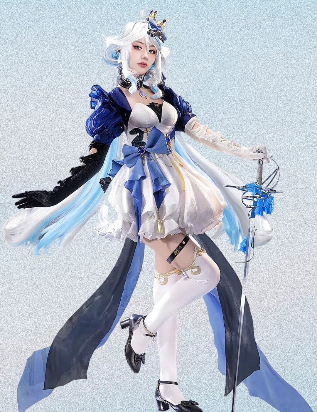 原神 フリーナ 水色アリス コスプレ衣装
