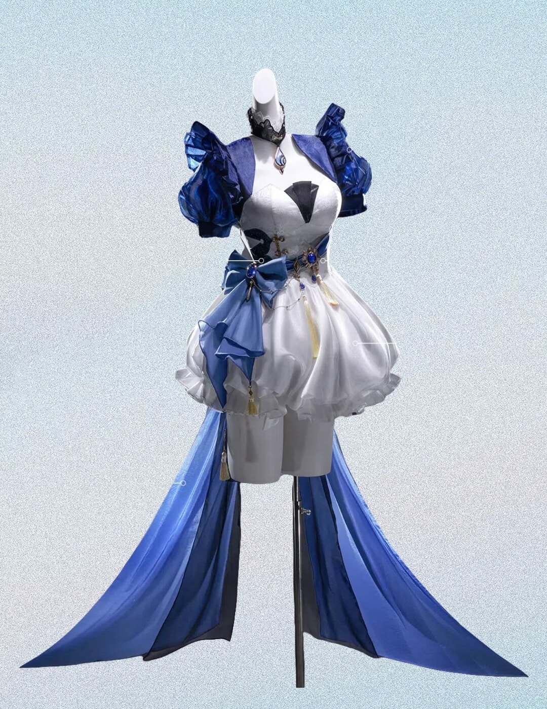 原神 フリーナ 水色アリス コスプレ衣装 - 画像 (2)
