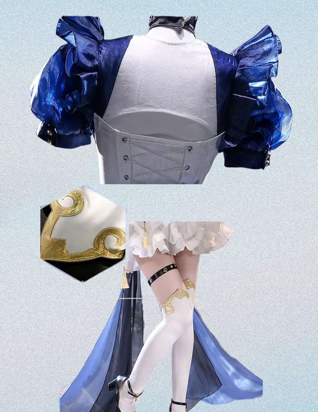 原神 フリーナ 水色アリス コスプレ衣装 - 画像 (3)