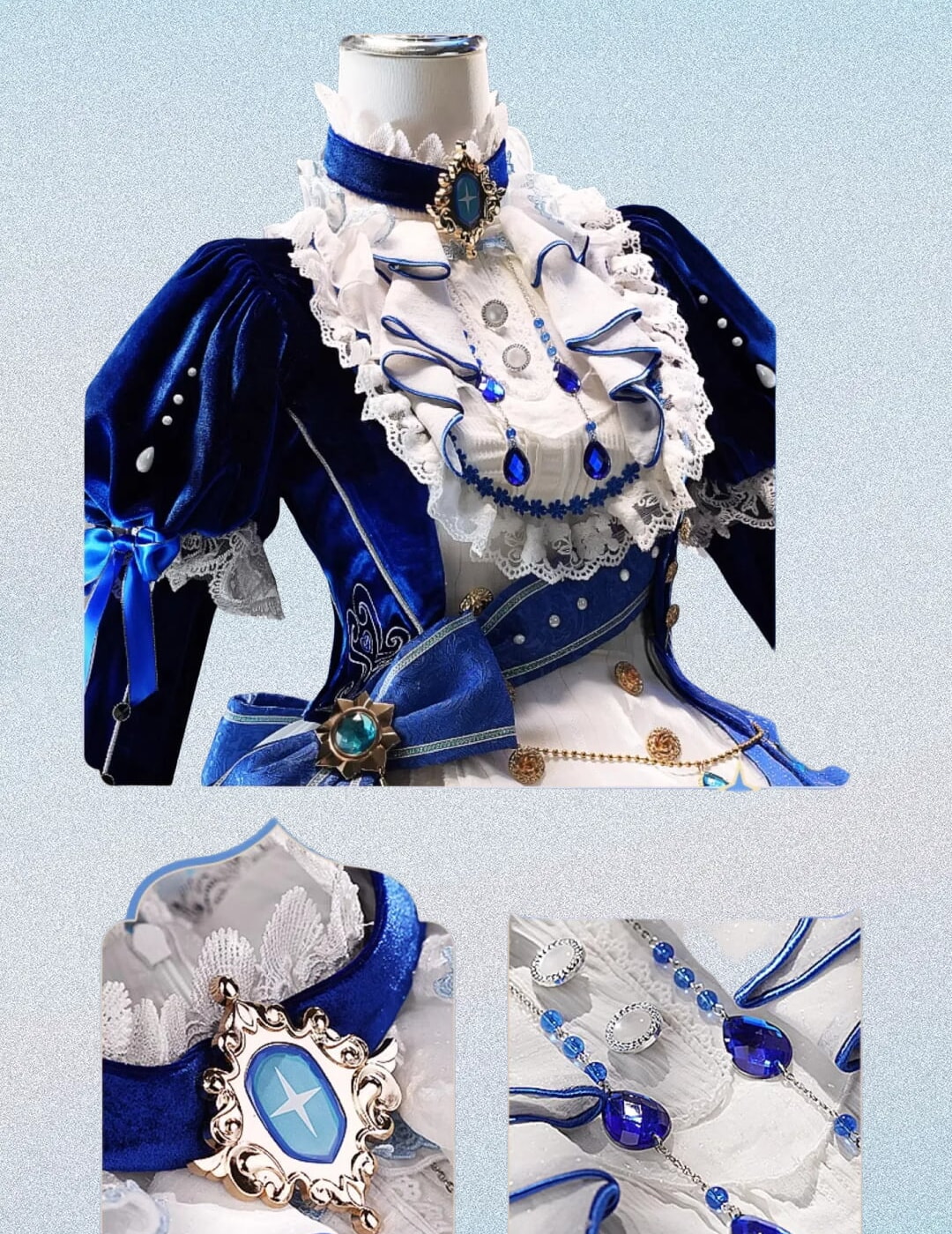 原神 フリーナ ブルーワルツ コスプレ衣装 - 画像 (4)