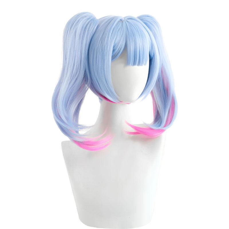 ブルー×ピンク 35cm ストレート/カール コスプレウィッグ